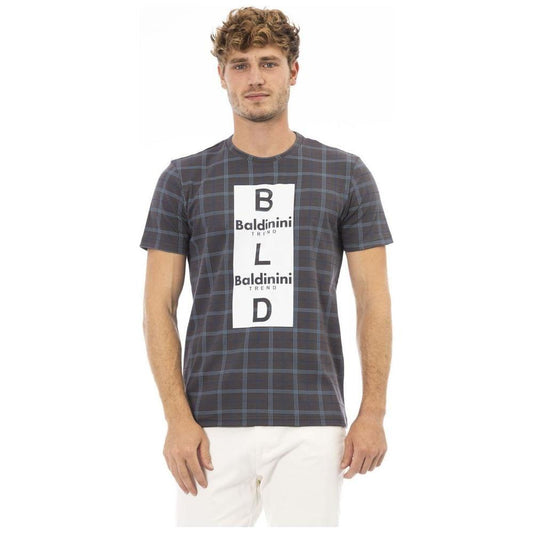 Baldinini Trend Gray Cotton Men T-Shirt Baldinini Trend Dim Gray