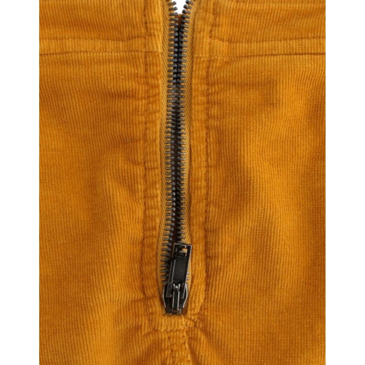 Costume National Yellow corduroy mini skirt