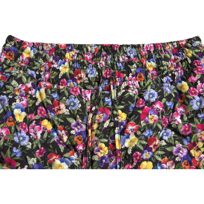 Dolce & Gabbana Multicolor Floral High Waist Hot Pants Shorts