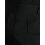 Dolce & Gabbana Black Polyester Logo Straight Pants PAN75049-54