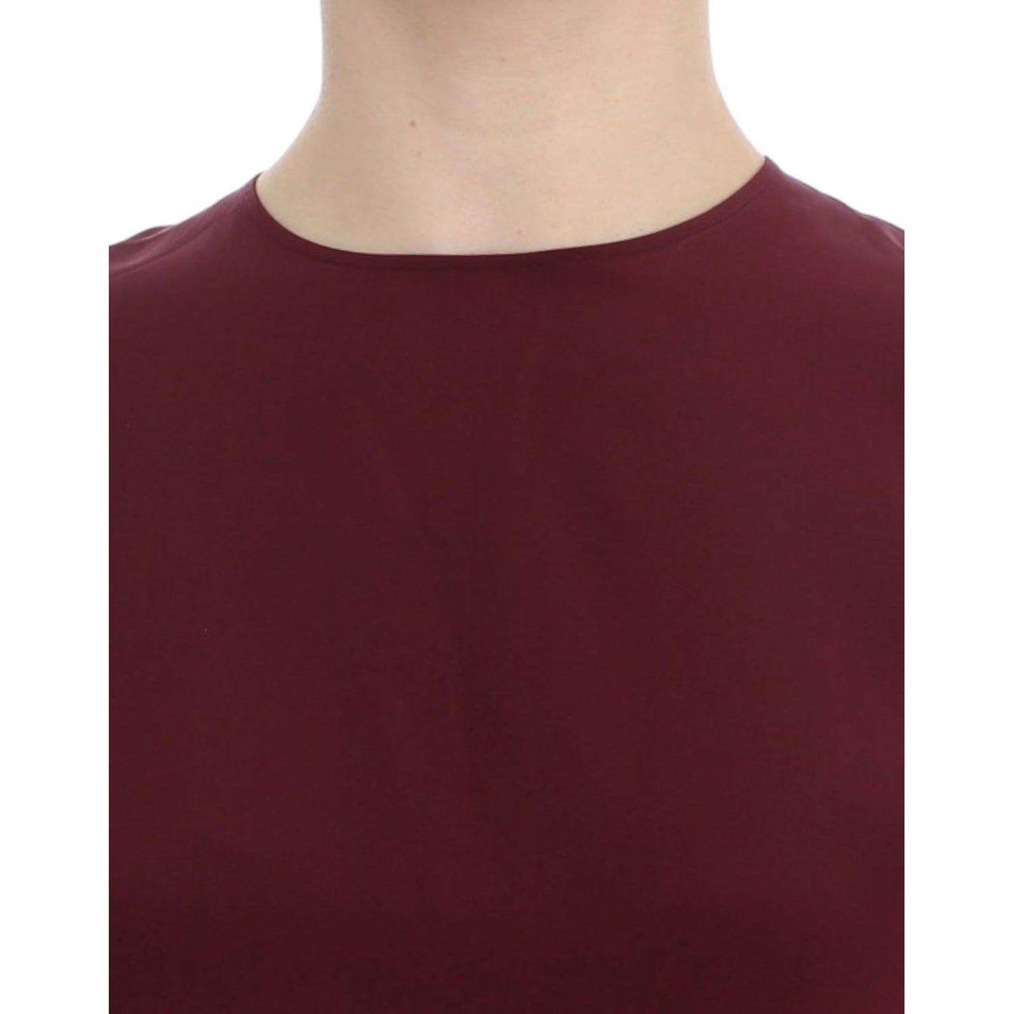 Dolce & Gabbana Red 3/4 sleeve silk blouse