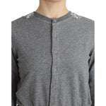 Ermanno Scervino Lingerie Gray Lace Sweater Cardigan Top SIG11862-1
