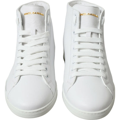Dolce & Gabbana White Saint Tropez High Top Men Sneakers Shoes
