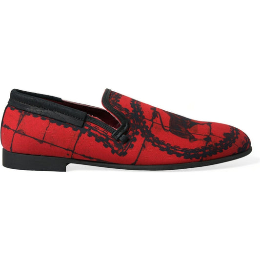 Dolce & Gabbana Torero-Inspired Luxe Red & Black Loafers Dolce & Gabbana Pale Violet Red