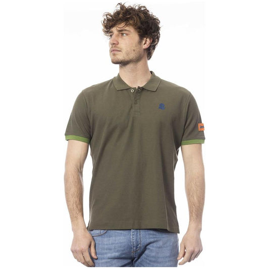 Invicta Green Cotton Men Polo Shirt Invicta Dim Gray