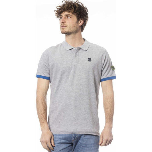 Invicta Gray Cotton Men Polo Shirt Invicta Gray