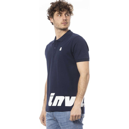 Invicta Blue Cotton Men's Polo Shirt Invicta Dark Slate Gray