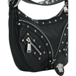 Versace Elegant Black Leather Hobo Shoulder Bag 8056204137471