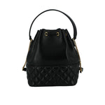 Versace Elegant Black Leather Medusa Bucket Shoulder Bag 8056204626517