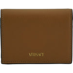 Versace Elegant Compact Leather Wallet in Brown 8054712459283