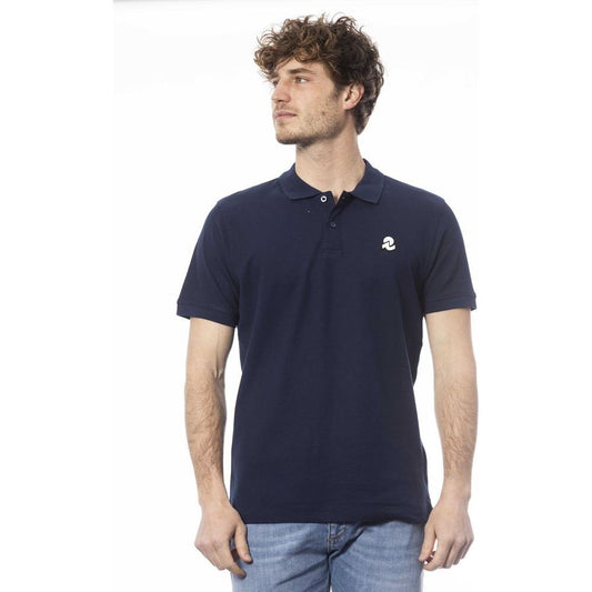 Invicta Blue Cotton Men Polo Shirt Invicta Dark Slate Gray