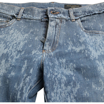 Dolce & Gabbana Blue Washed Skinny Cotton Stretch Denim Jeans