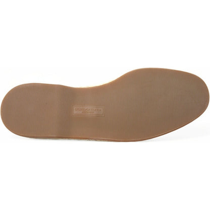 Dolce & Gabbana Red Sequined Loafers Slippers Men Shoes