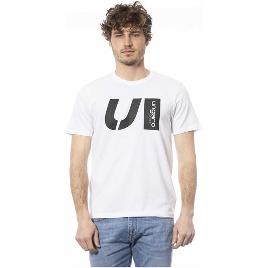 Ungaro Sport White Cotton Men T-Shirt Ungaro Sport Antique White