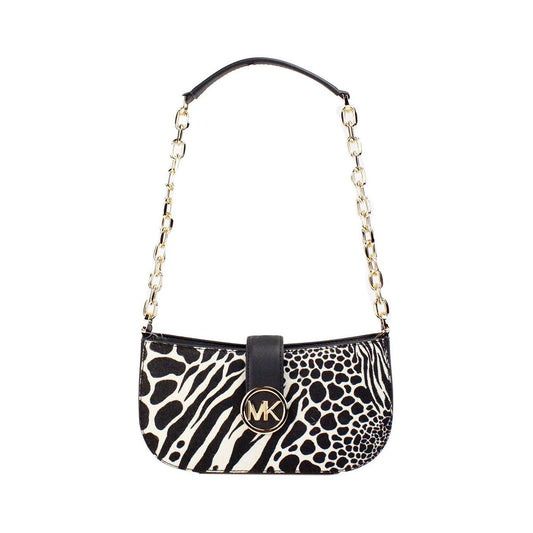 Michael Kors Carmen Small Black Haircalf Pouchette Shoulder Crossbody Bag Michael Kors Dark Slate Gray