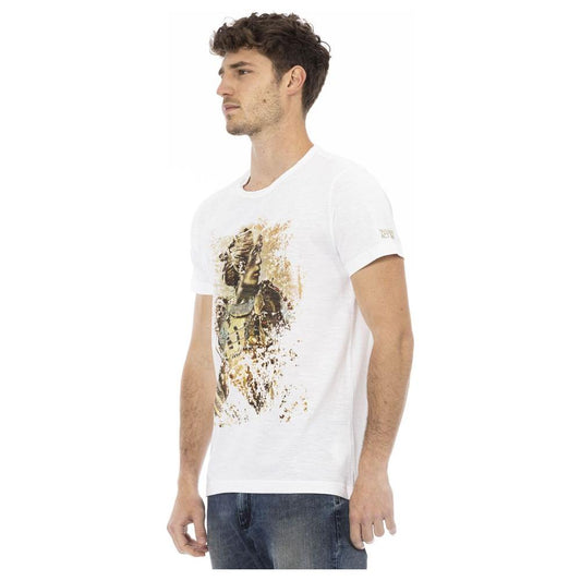 Trussardi Action White Cotton Men T-Shirt Trussardi Action Antique White