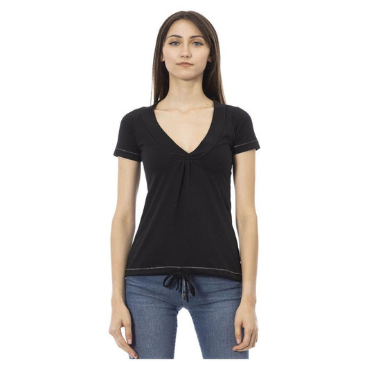 Trussardi Action Black Cotton Women T-Shirt TR-24172-S