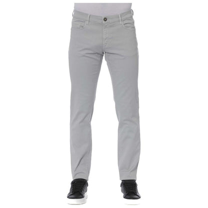 Trussardi Jeans Gray Cotton Men Jeans