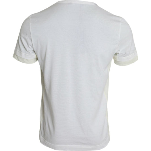 Dolce & Gabbana Elegant White Crew Neck Cotton Tee Dolce & Gabbana Light Gray