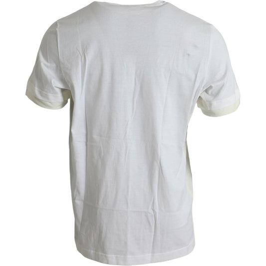 Dolce & Gabbana Elegant White Crew Neck Cotton Tee Dolce & Gabbana Light Gray