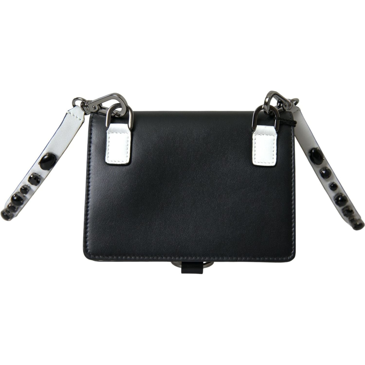 حامل بطاقات جلدي أنيق مزين بالكريستال من دولتشي آند غابانا