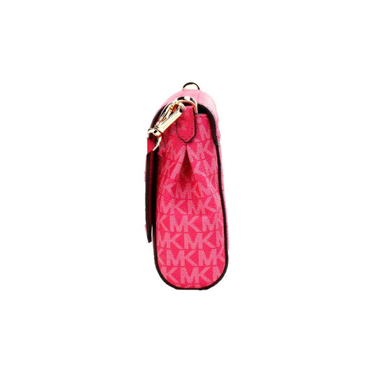 Michael Kors Jet Set Medium Electric Pink Convertible Pouchette Crossbody Bag Michael Kors Tomato