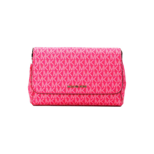 Michael Kors Jet Set Medium Electric Pink Convertible Pouchette Crossbody Bag Michael Kors Pale Violet Red