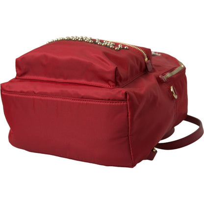 Dolce & Gabbana Red #DGFAMILY Embellished Backpack VULCANO Bag