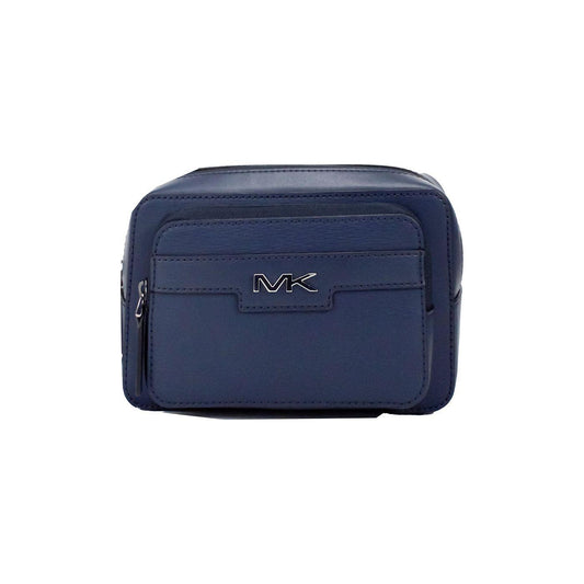 Michael Kors Cooper Small Navy Blue Smooth Leather Double Zip Belt Bag Michael Kors Dark Slate Gray