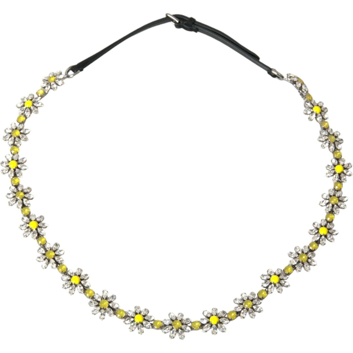 حزام جلدي أنيق مزين بالكريستال من دولتشي آند غابانا