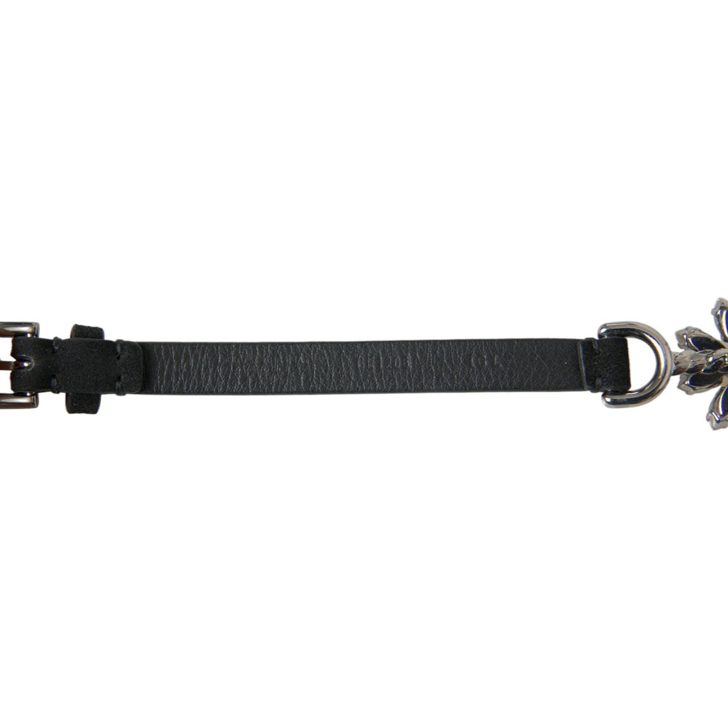 Dolce & Gabbana Black Daisy Crystal Dauphine Waist Belt