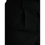 Dolce & Gabbana Black Wool Mid Waist Tapered Pants PAN75092-38