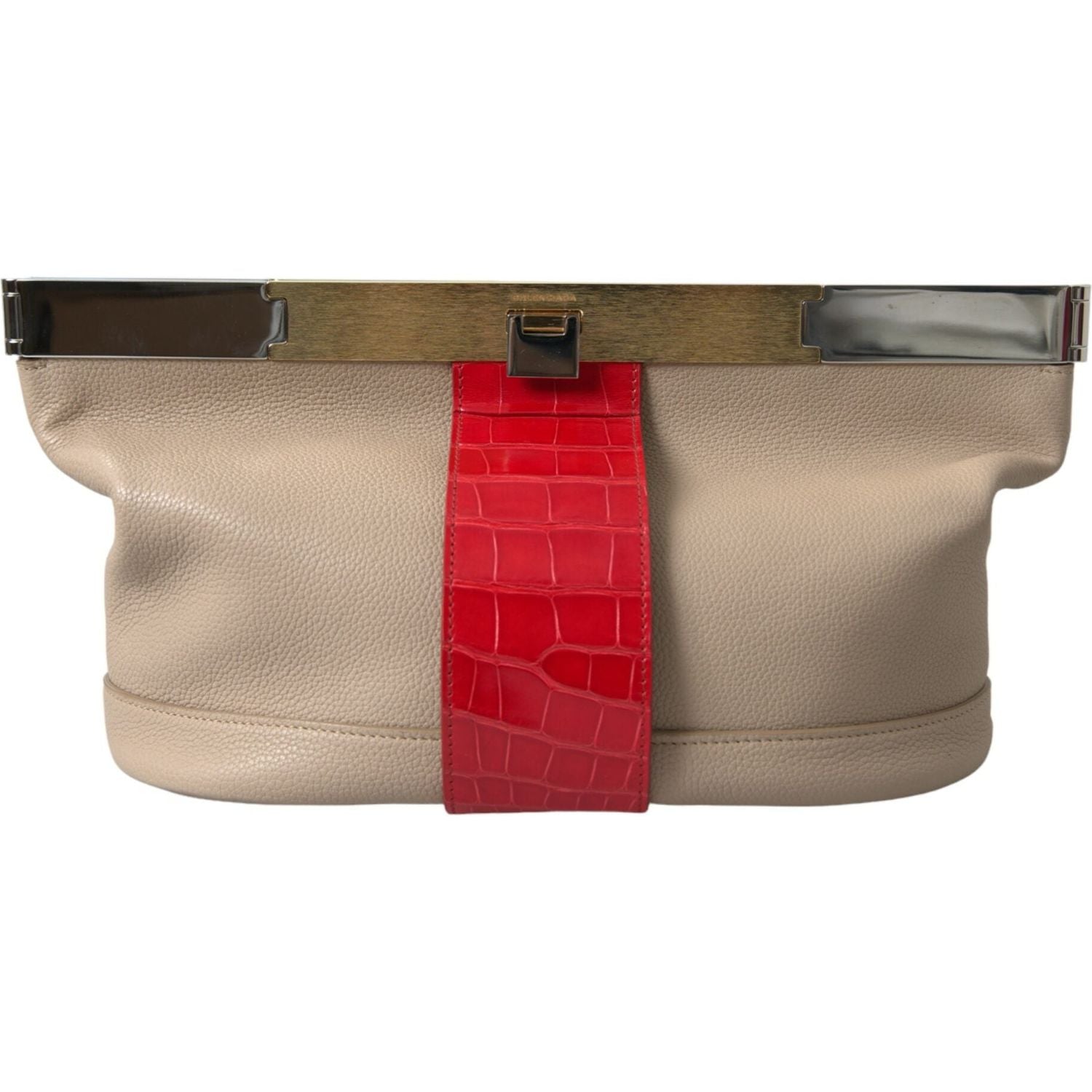 حقيبة كلاتش من الجلد الاستوائي بلونين من Balenciaga