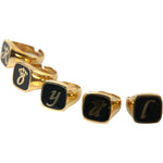 Dolce & Gabbana Gold Brass ROYAL Enamel Set of 5 Ring SMY101388