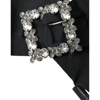 Dolce & Gabbana Black Swarovski Crystal Embellished Hair Clip