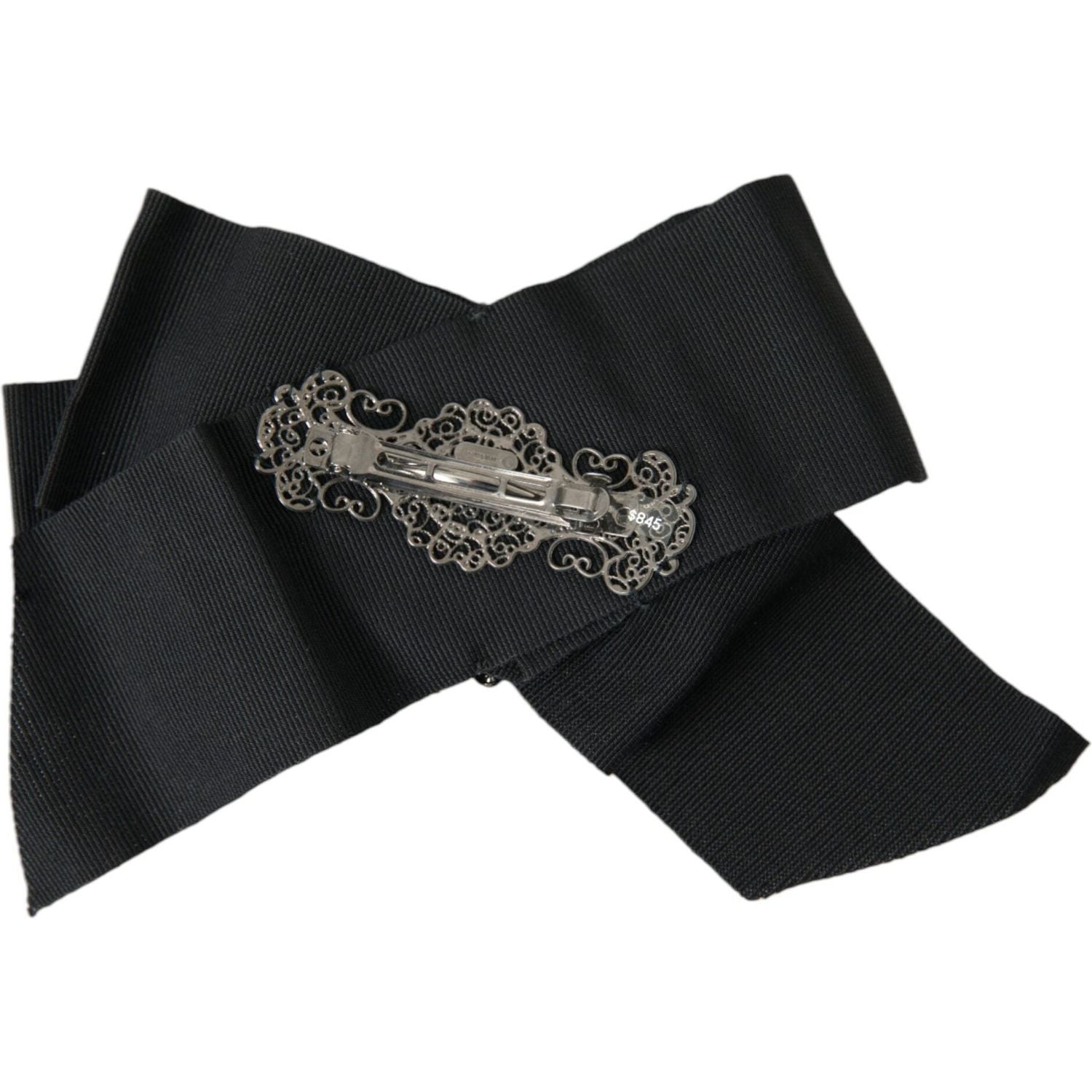 黑色施华洛世奇水晶装饰发夹