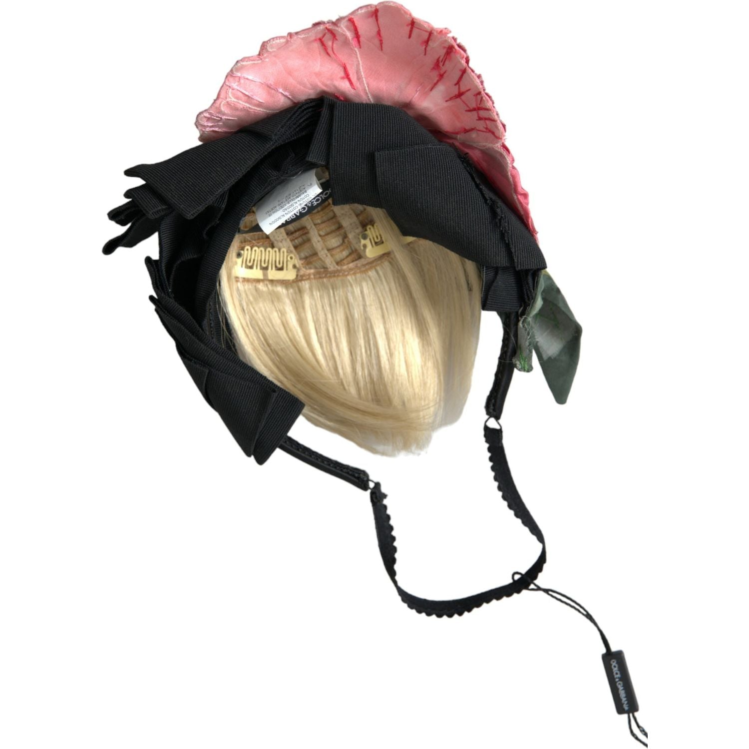 黑色粘胶白色头发 Parrucchiera 头带王冠