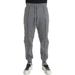 Dolce & Gabbana Gray Cotton Jogger Skinny Sweatpants Pants PAN75058#-48