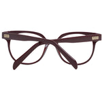 Emilio Pucci Burgundy Women Glasses Frame, round full-rim plastic with demo lenses, includes branded case.
