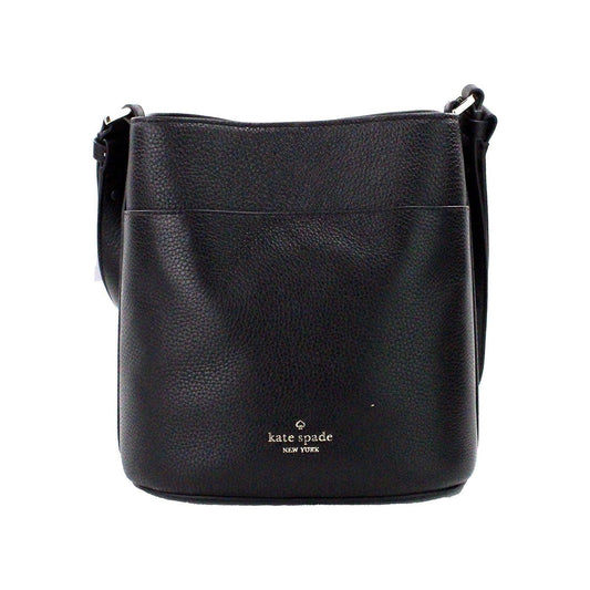 Kate Spade Leila Small Black Pebbled Leather Bucket Shoulder Crossbody Bag Kate Spade Dark Slate Gray