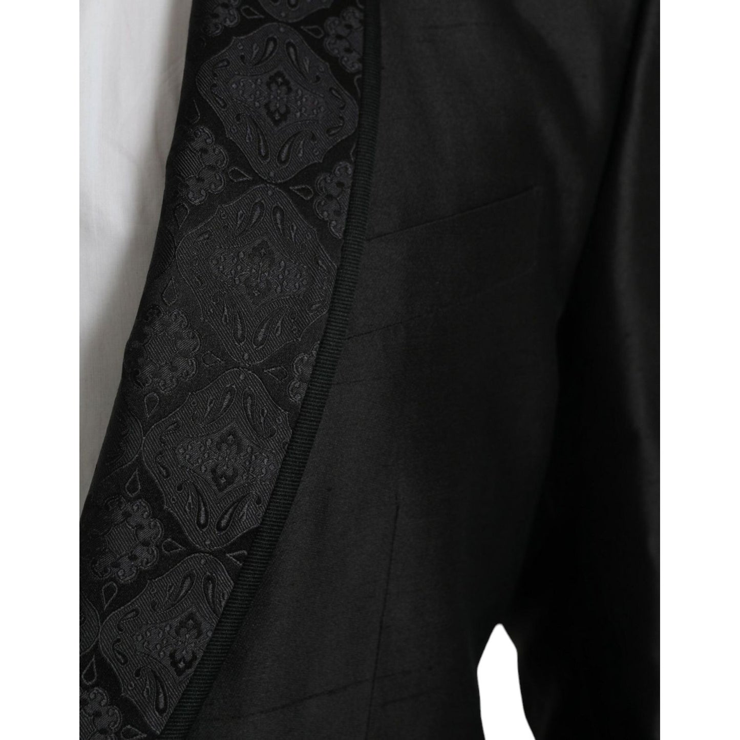 Dolce & Gabbana Black MARTINI Single Breasted Coat Blazer