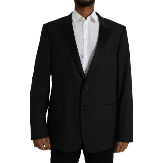Dolce & Gabbana Blue MARTINI Single Breasted Coat Blazer Dolce & Gabbana Black