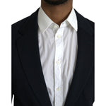 Dolce & Gabbana Black Wool Notch Single Breasted Coat Blazer JKT4041-50