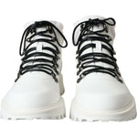 Dolce & Gabbana White Vulcano Trekking Men Ankle Boots Shoes Dolce & Gabbana Dark Slate Gray