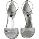 Dolce & Gabbana Silver KEIRA Leather Heels Sandals Shoes LA10711-40