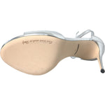 Dolce & Gabbana Silver KEIRA Leather Heels Sandals Shoes LA10711-40