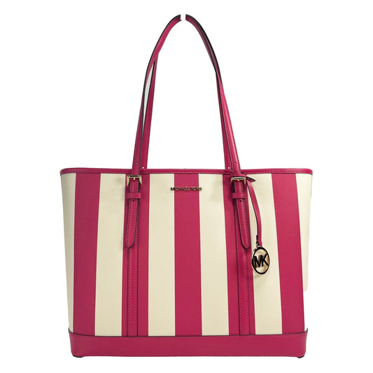 Michael Kors Jet Set Travel Large TZ Shoulder PVC Tote Bag Purse Pink Michael Kors Maroon