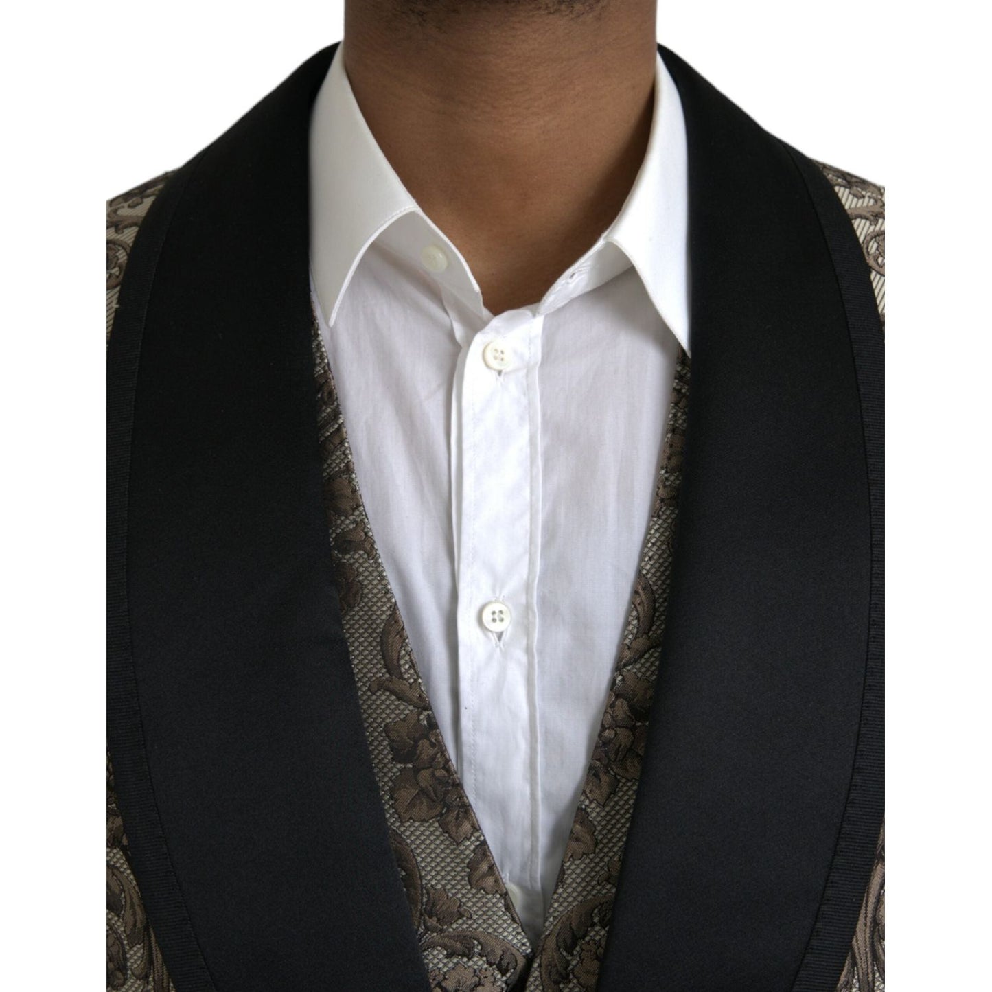 Dolce & Gabbana Brown Floral Jacquard Formal 3 Piece Suit KOS2220-54