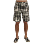 Dolce & Gabbana White Black Striped Casual Shorts SIG60402-4