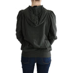 Exte Chic Gray Full-Zip Cotton Sweater Exte Dark Slate Gray